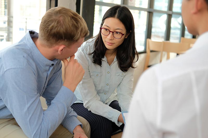 Premarital Counselling & How Couples Can Benefit 21 counsellor helping couple with premarital counselling