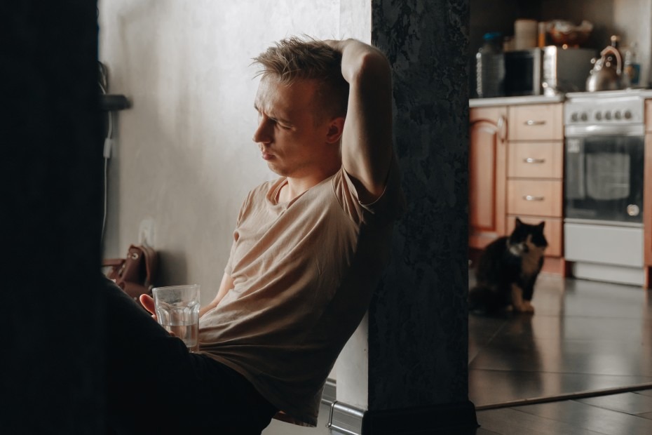 man suffering from stress, depression