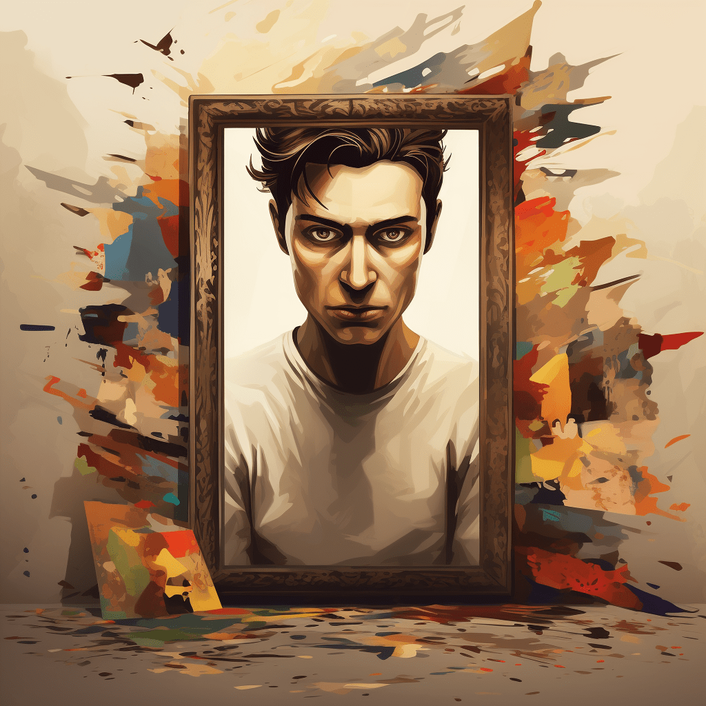 illustration of a man with narcissitic personality disorder